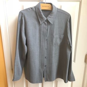 NY & Company Grey long sleeve button down shirt